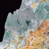 4.9cms GEM ATACAMITE INSIDE SELENITE CRYSTAL CHRYSOCOLLA LILY MINE PERU DB140