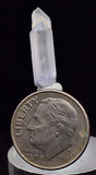 2.5CARATS BLUE DUMORTIERITE IN QUARTZ CRYSTAL ACICULAR PENDANT SPECIMEN UB348
