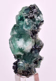 4.5cms GREEN FLUORITE PYRITE CRYSTALS PERU MILPO PERU KB150