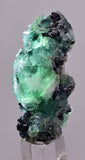 4.5cms GREEN FLUORITE PYRITE CRYSTALS PERU MILPO PERU KB150