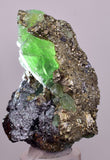 5.9cms GREEN FLUORITE PYRITE CRYSTALS PERU MILPO PERU KB153