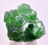 4cms GREEN FLUORITE PYRITE CRYSTALS PERU MILPO PERU KB154