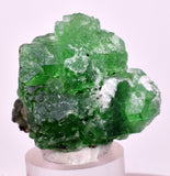 4cms GREEN FLUORITE PYRITE CRYSTALS PERU MILPO PERU KB154