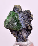 2.9cms GREEN FLUORITE PYRITE CRYSTALS PERU MILPO PERU KB155