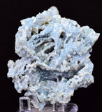 6cms BLUE CHALCEDONY MORDENITE STALACITE CRYSTALS INDIA TRANSLUCENT TB203