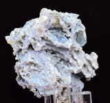 6cms BLUE CHALCEDONY MORDENITE STALACITE CRYSTALS INDIA TRANSLUCENT TB203