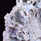 6cms BLUE CHALCEDONY MORDENITE STALACITE CRYSTALS INDIA TRANSLUCENT TB203
