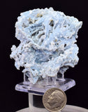 6cms BLUE CHALCEDONY MORDENITE STALACITE CRYSTALS INDIA TRANSLUCENT TB203