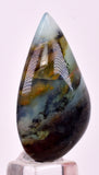 3cms GEM BLUE OPAL SCENIC CABOCHON PERU SEASCAPE PENDANT JEWELRY BB448