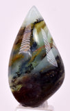 3cms GEM BLUE OPAL SCENIC CABOCHON PERU SEASCAPE PENDANT JEWELRY BB448