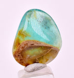 2cms GEM BLUE OPAL SCENIC TUMBLED PERU SEASCAPE PENDANT JEWELRY BB452