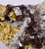 6.7cms CASSITERITE BRILLIANT SIDERITE CRYSTALS FACET GRADE  BOLIVIA EB101