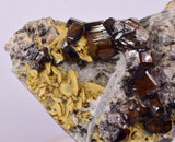 6.7cms CASSITERITE BRILLIANT SIDERITE CRYSTALS FACET GRADE  BOLIVIA EB101