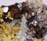 6.7cms CASSITERITE BRILLIANT SIDERITE CRYSTALS FACET GRADE  BOLIVIA EB101