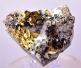 6.7cms CASSITERITE BRILLIANT SIDERITE CRYSTALS FACET GRADE  BOLIVIA EB101