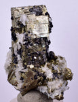4.3 cms PYRITE QUARTZ SPHALERITE APATITE SCHEELITE CRYSTALS PERU MINERAL SPECIMEN