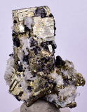 4.3 cms PYRITE QUARTZ SPHALERITE APATITE SCHEELITE CRYSTALS PERU MINERAL SPECIMEN