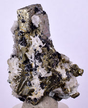 Load image into Gallery viewer, 4.3 cms PYRITE QUARTZ SPHALERITE APATITE CRYSTALS PERU MINERAL SPECIMEN
