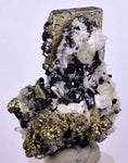 4.3 cms PYRITE QUARTZ SPHALERITE APATITE SCHEELITE CRYSTALS PERU MINERAL SPECIMEN