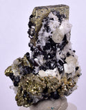 4.3 cms PYRITE QUARTZ SPHALERITE APATITE SCHEELITE CRYSTALS PERU MINERAL SPECIMEN