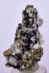 4.3 cms PYRITE QUARTZ SPHALERITE APATITE SCHEELITE CRYSTALS PERU MINERAL SPECIMEN