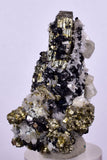 4.3 cms PYRITE QUARTZ SPHALERITE APATITE SCHEELITE CRYSTALS PERU MINERAL SPECIMEN