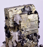 4.3 cms PYRITE QUARTZ SPHALERITE APATITE SCHEELITE CRYSTALS PERU MINERAL SPECIMEN