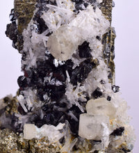 Load image into Gallery viewer, 4.3 cms PYRITE QUARTZ SPHALERITE APATITE CRYSTALS PERU MINERAL SPECIMEN
