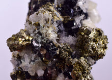 Load image into Gallery viewer, 4.3 cms PYRITE QUARTZ SPHALERITE APATITE CRYSTALS PERU MINERAL SPECIMEN
