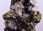 4.3 cms PYRITE QUARTZ SPHALERITE APATITE SCHEELITE CRYSTALS PERU MINERAL SPECIMEN