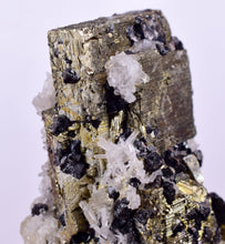 Load image into Gallery viewer, 4.3 cms PYRITE QUARTZ SPHALERITE APATITE CRYSTALS PERU MINERAL SPECIMEN
