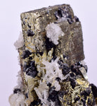 4.3 cms PYRITE QUARTZ SPHALERITE APATITE SCHEELITE CRYSTALS PERU MINERAL SPECIMEN