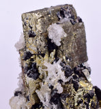 4.3 cms PYRITE QUARTZ SPHALERITE APATITE SCHEELITE CRYSTALS PERU MINERAL SPECIMEN
