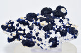 9.5cms BLUE FLUORITE QUARTZ CRYSTALS HUANGGANG MINES CHINA KB159