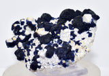 9.5cms BLUE FLUORITE QUARTZ CRYSTALS HUANGGANG MINES CHINA KB159