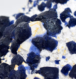 9.5cms BLUE FLUORITE QUARTZ CRYSTALS HUANGGANG MINES CHINA KB159