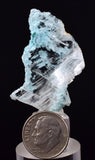 3.5cms GEM CHRYSOCOLLA INSIDE SELENITE CRYSTAL LILY MINE PERU  TB214