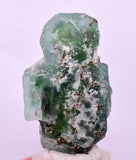 4.5cms GREEN FLUORITE PYRITE CRYSTALS PERU MILPO PERU KB161