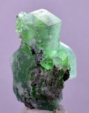 4.5cms GREEN FLUORITE PYRITE CRYSTALS PERU MILPO PERU KB161