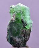 4.5cms GREEN FLUORITE PYRITE CRYSTALS PERU MILPO PERU KB161