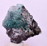 4cms GREEN FLUORITE PYRITE CRYSTALS PERU MILPO PERU KB162