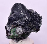 3.8cms GREEN FLUORITE PYRITE CRYSTALS PERU MILPO PERU KB165
