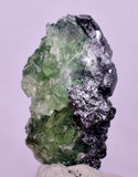 3.5cms GREEN FLUORITE PYRITE CRYSTALS PERU MILPO PERU KB166