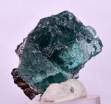 3.2cms GREEN FLUORITE PYRITE CRYSTALS PERU MILPO PERU KB167