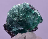 3.2cms GREEN FLUORITE PYRITE CRYSTALS PERU MILPO PERU KB167