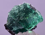 3.2cms GREEN FLUORITE PYRITE CRYSTALS PERU MILPO PERU KB167