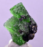3.8cms GREEN FLUORITE PYRITE CRYSTALS PERU MILPO PERU KB168
