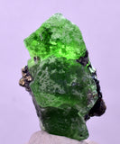 3.8cms GREEN FLUORITE PYRITE CRYSTALS PERU MILPO PERU KB168