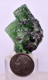 3.8cms GREEN FLUORITE PYRITE CRYSTALS PERU MILPO PERU KB168