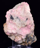 7.7cms RHODOCHROSITE PAGODA CALCITE CRYSTALS JORDANITE (?) GALENA PERU RB719